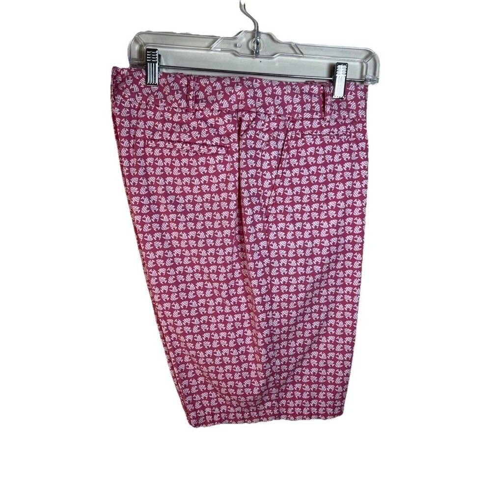 Talbots Women Size 10 Pink & White Angel Fish Pattern Women’s Shorts Beach Trip!
